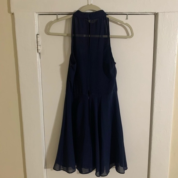 Ruffle bcbg Generation Navy Blue Dress Size 2 - Picture 11 of 15